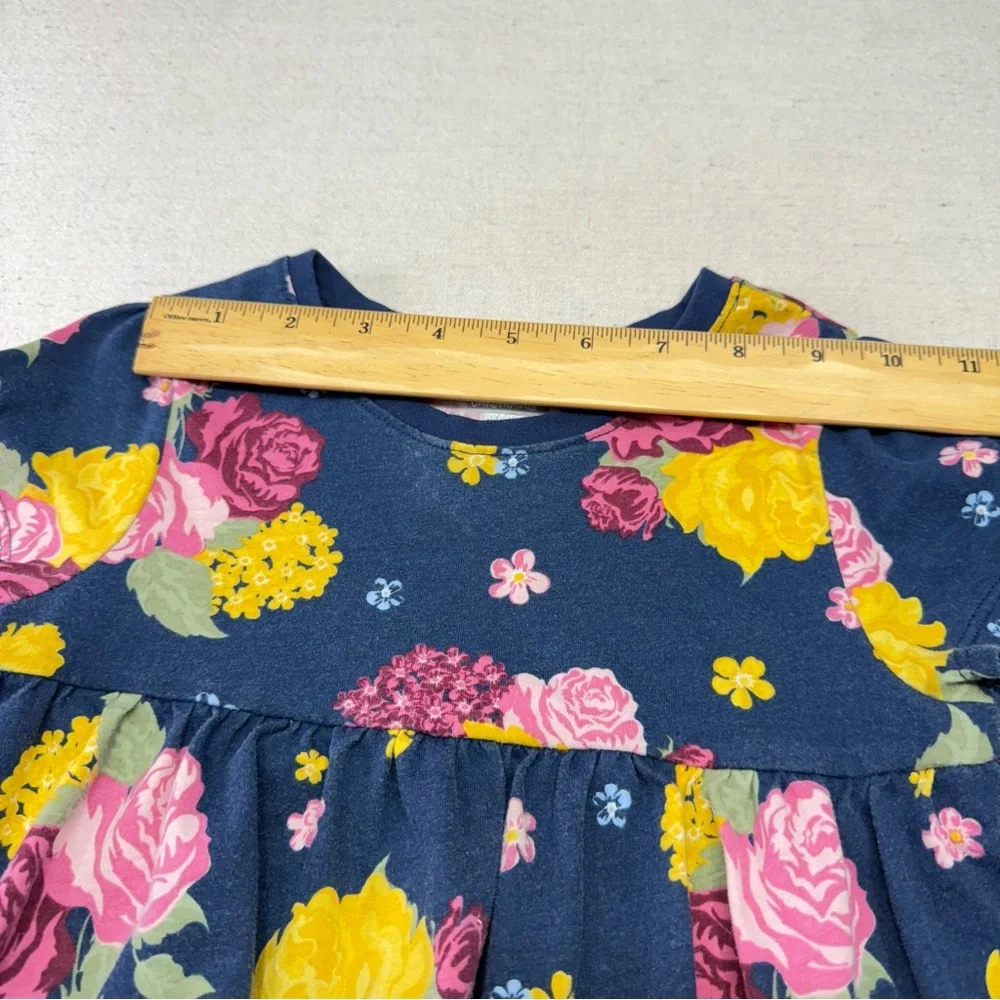 Garanimals Floral Girls Top - Blue with Pink and Yellow Flowers - Size 5T